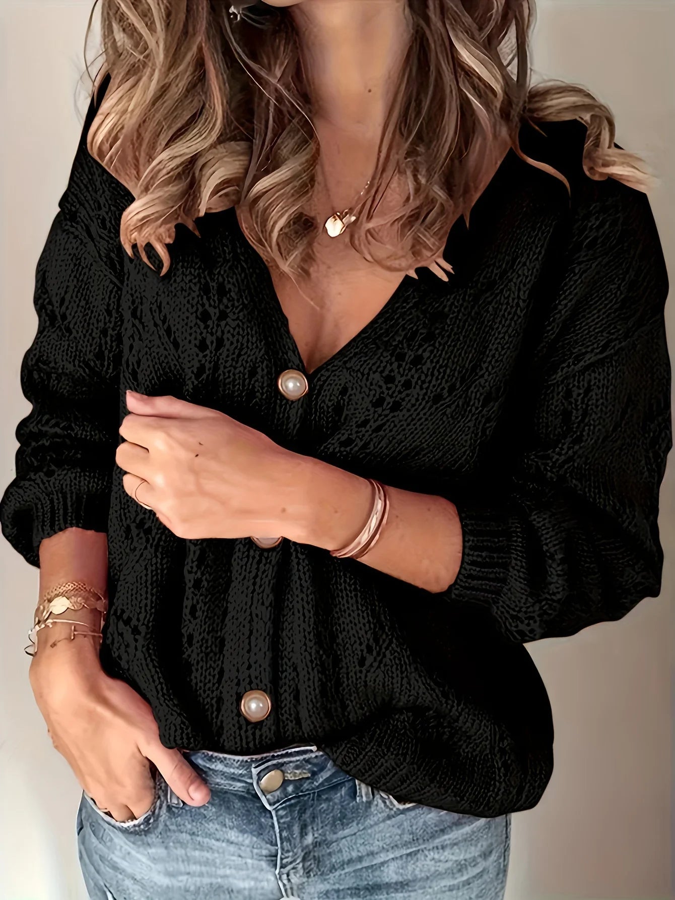 Durand™ | Cardigan Tricoté à Boutons