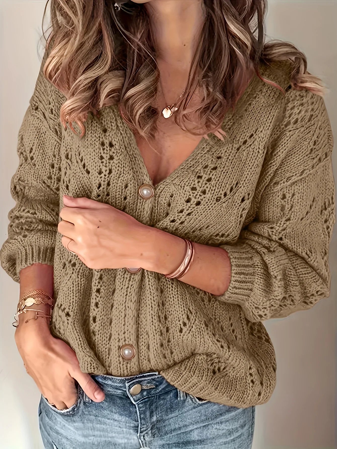 Durand™ | Cardigan Tricoté à Boutons