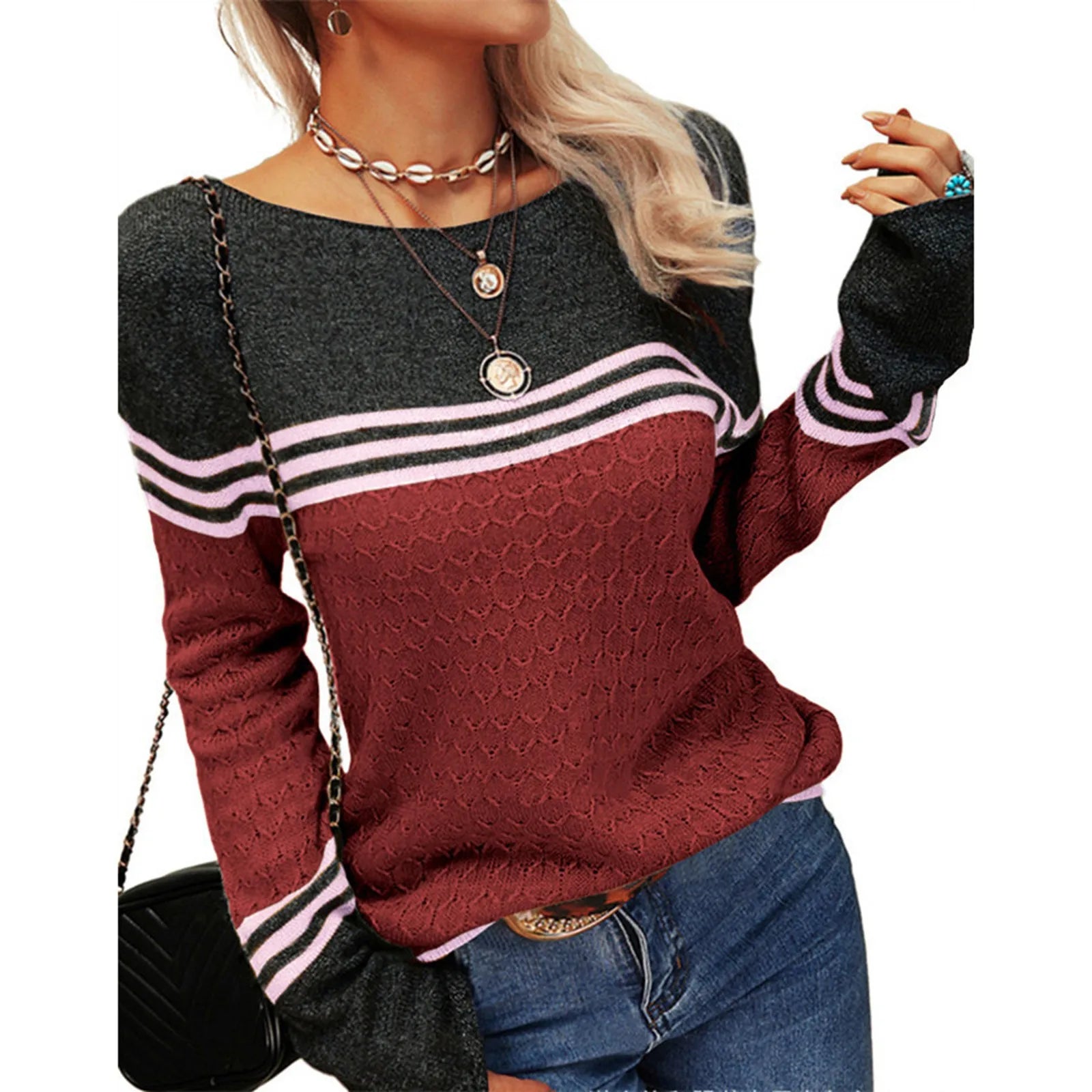 Durand™ | Pull Tricoté à Rayures Décontracté