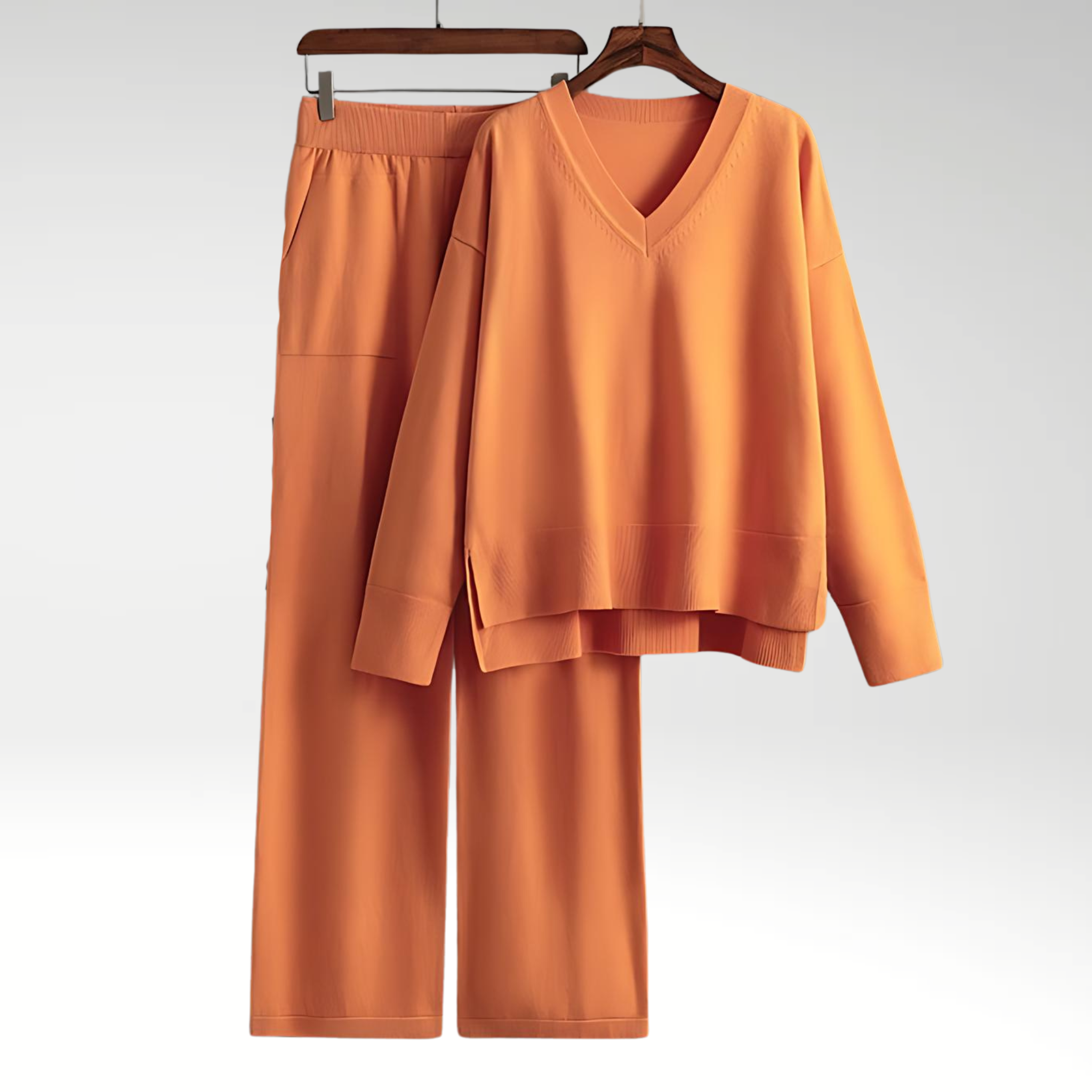 Durand™ | Luxe V-Neck Two Piece Set