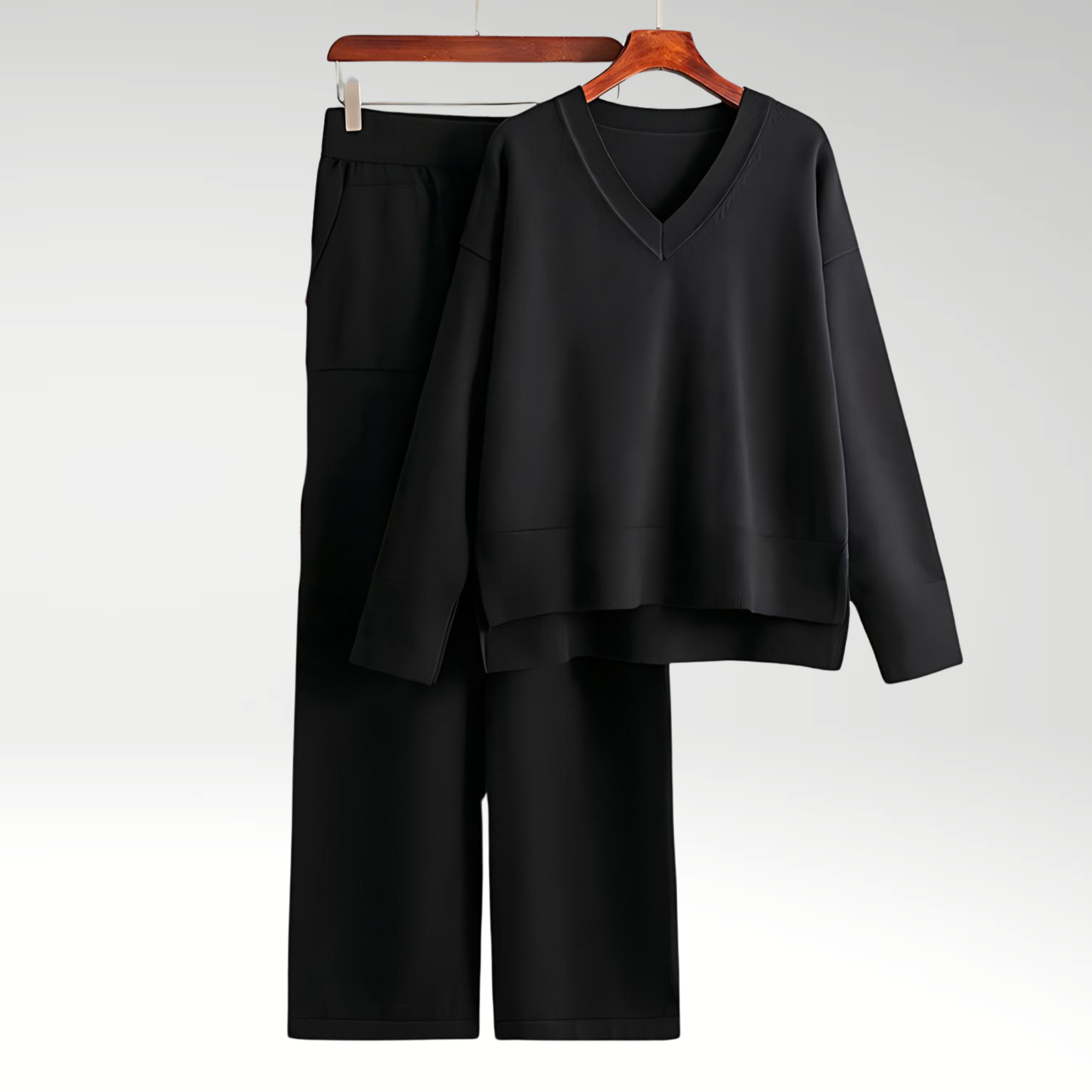 Durand™ | Luxe V-Neck Two Piece Set