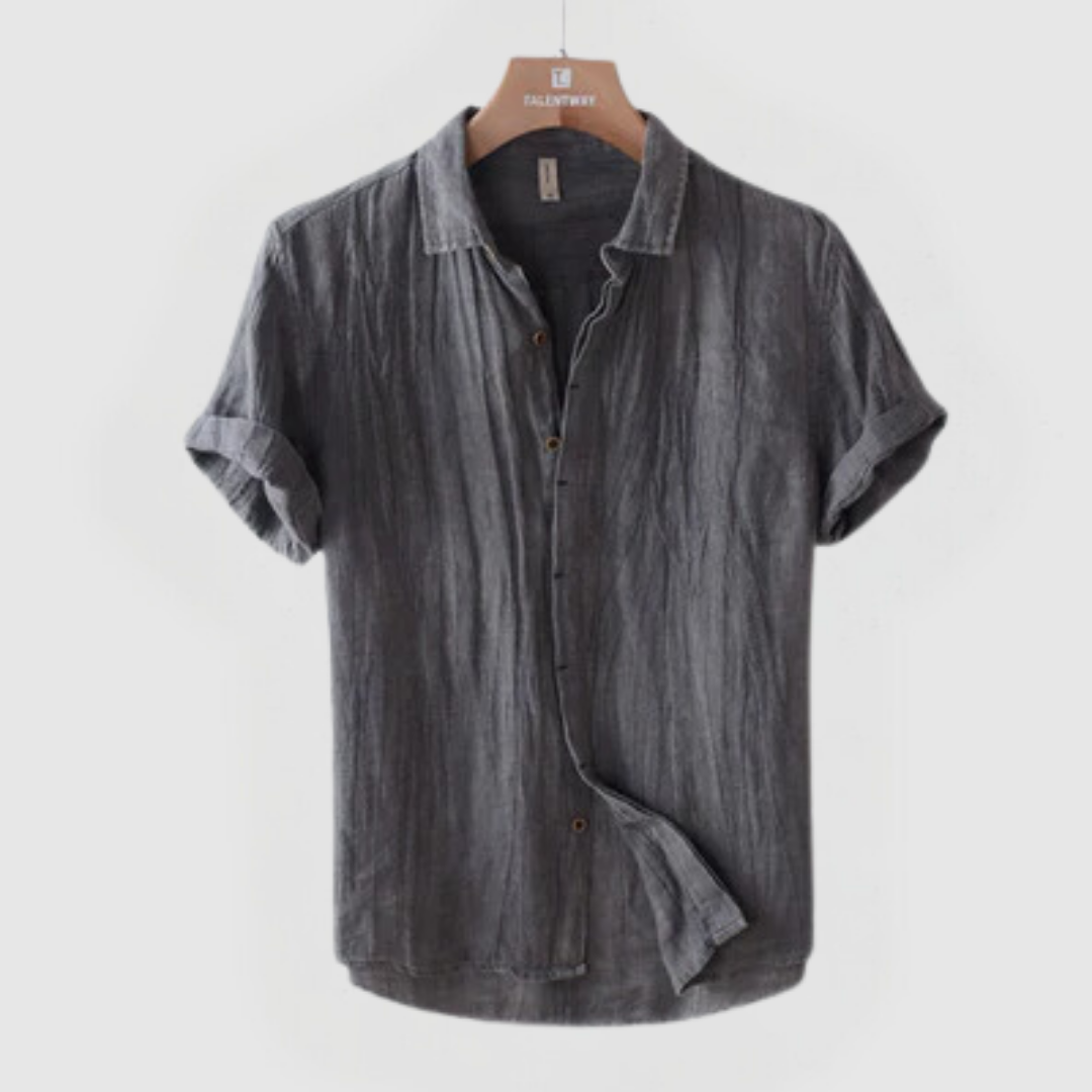 Durand™ | Chemise en lin à manches courtes