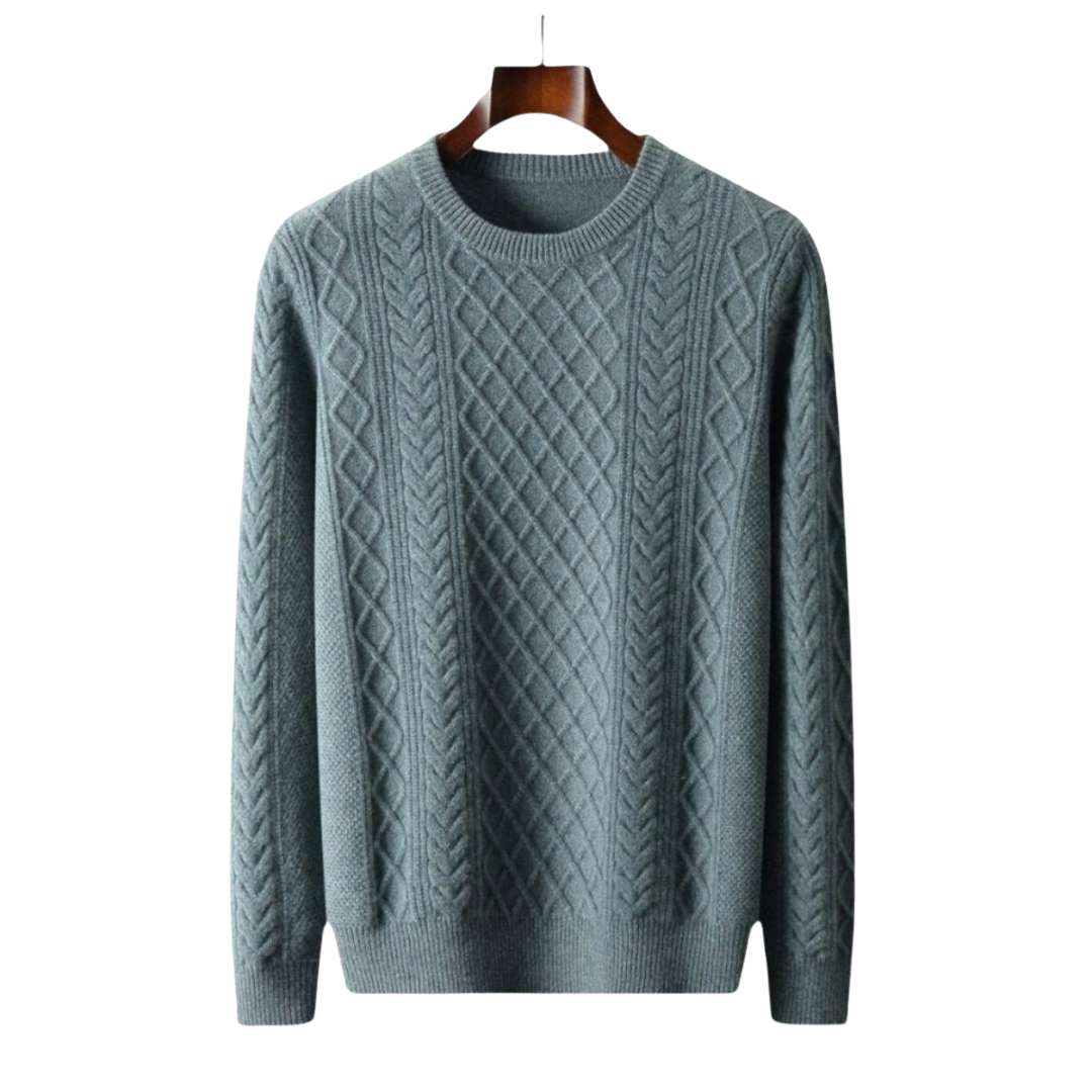 Durand™ | Pull Jacquard en Laine Mérinos