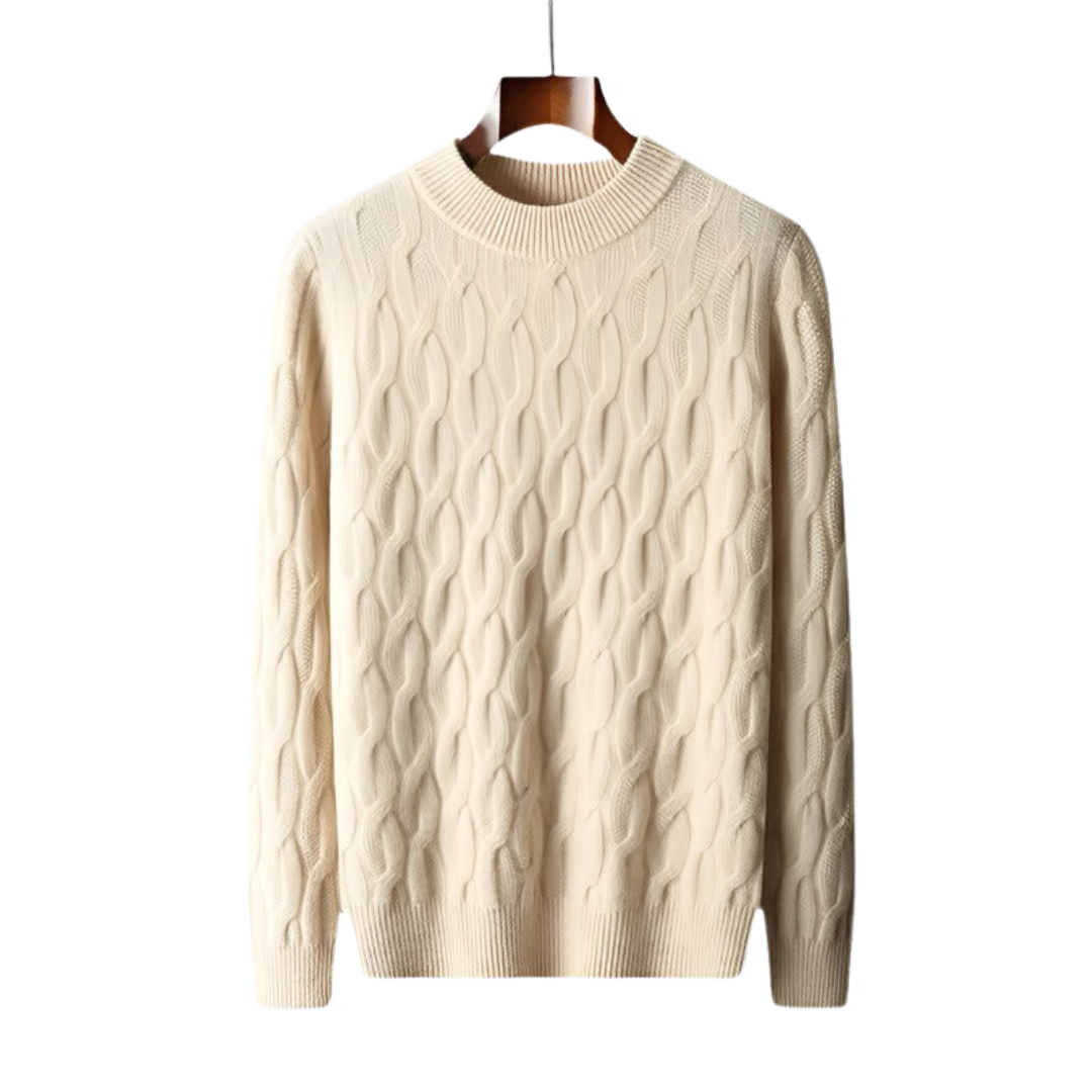 Durand™ | Pull Tressé en Laine Mérinos