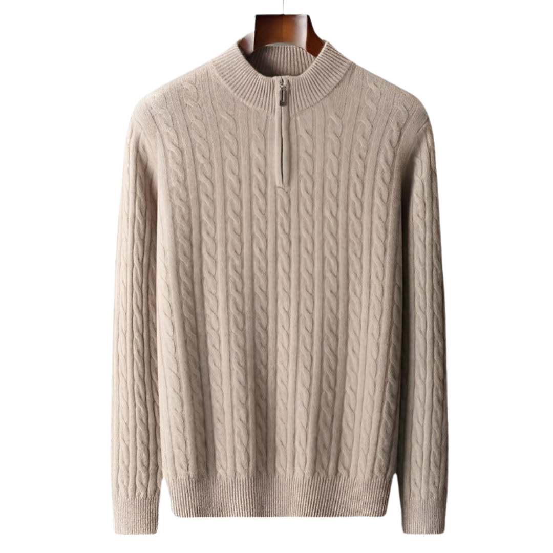 Durand™ | Pull en Câble avec Fermeture Éclair Quart