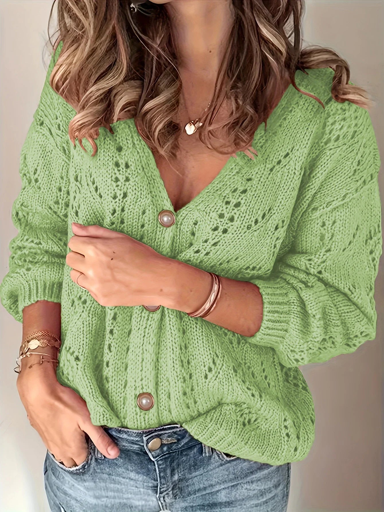 Durand™ | Cardigan Tricoté à Boutons