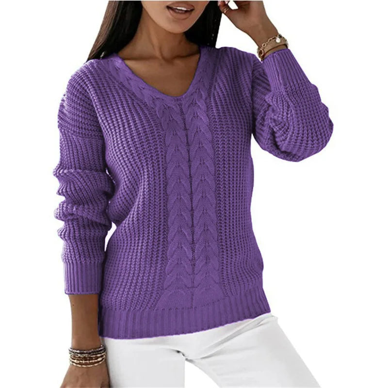 Durand™ | Pull Tricoté Vintage à Col V
