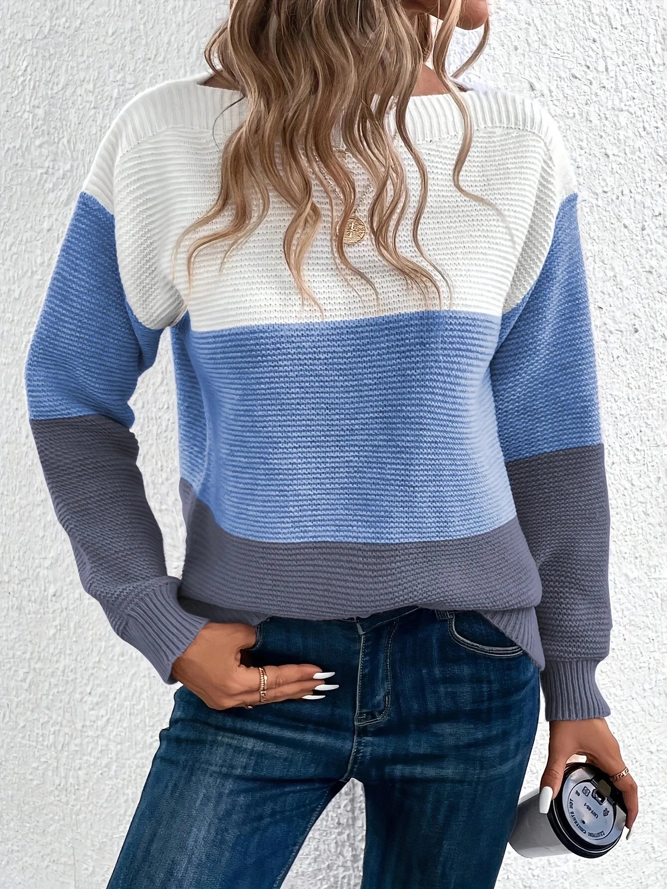 Durand™ | Élégant pull-over patchwork tricolore
