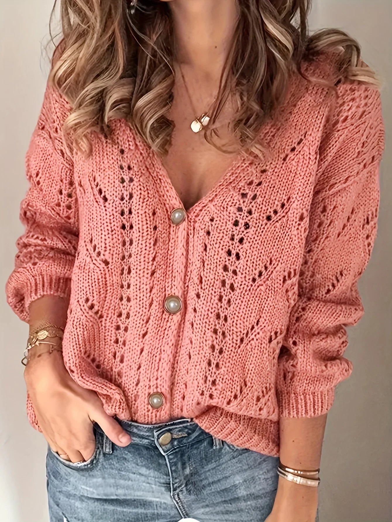 Durand™ | Cardigan Tricoté à Boutons