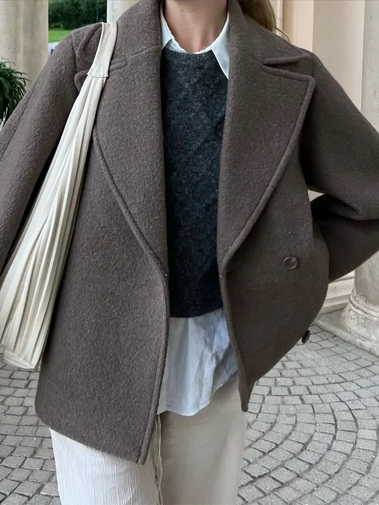 Durand™ | Manteau en laine avec revers