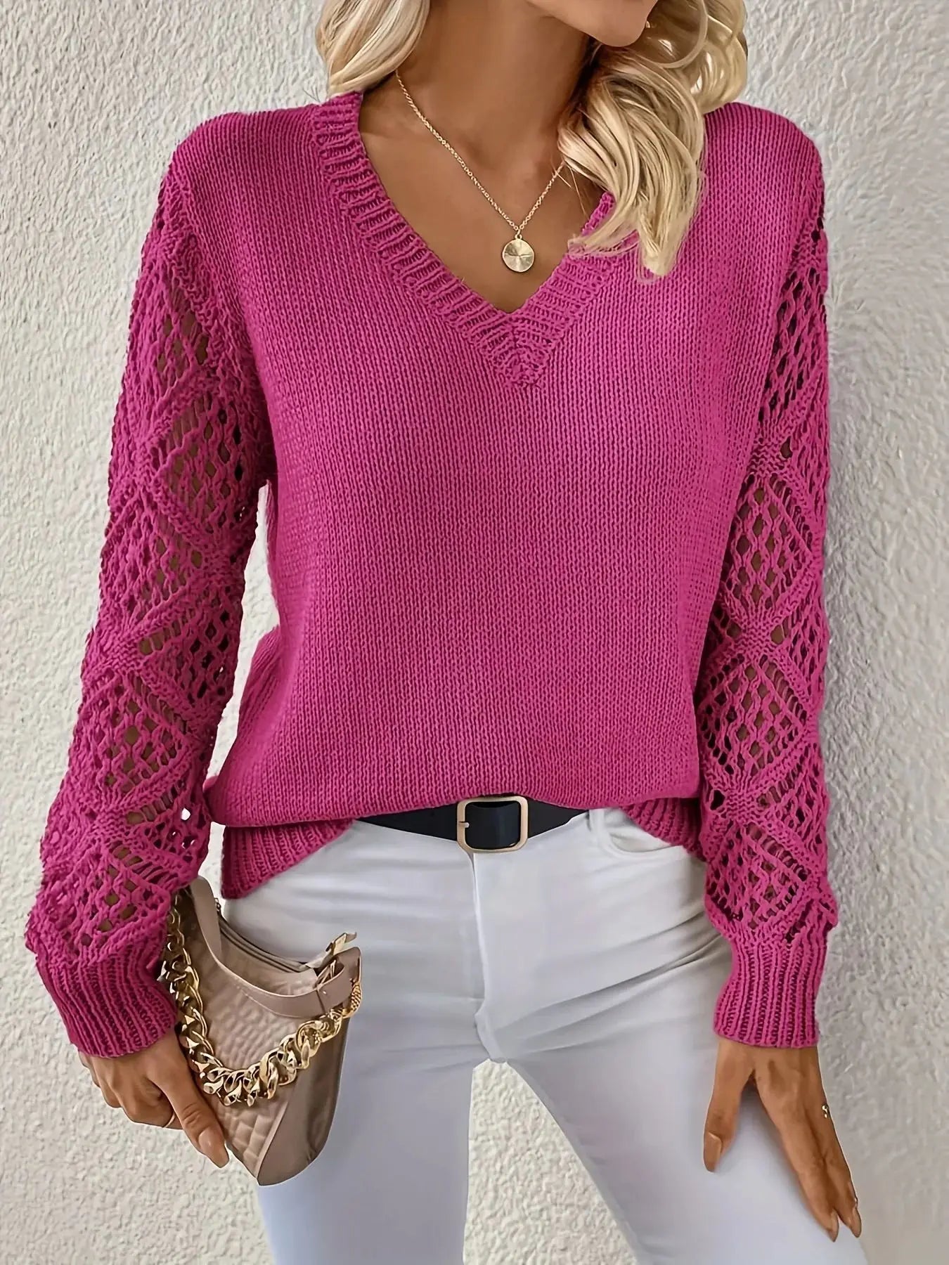 Durand™ | Pull Décontracté à Col V en Maille